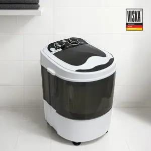 비스카 2 in1 미니세탁기 소형 3KG 아기옷 속옷 소량 탈수 MR-H100WM