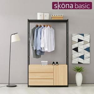 스코나베이직 레이즌 1200 3단 서랍형 시스템 행거