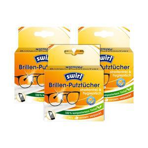 [swirl][2+1] 독일 스월 렌즈클리너 항균세정티슈 안경닦이 액정클리너 30매X3 (총90매)