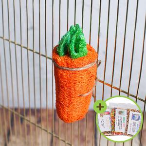 당근 수세미(소) 천연 앵무새 장난감 스트레스해소