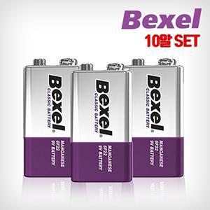 [벡셀]벡셀 배터리 망간 건전지 6F22 9V 10알