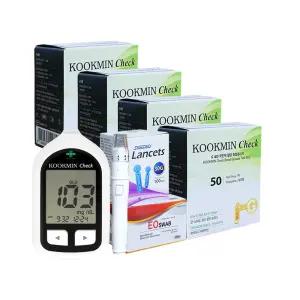 녹십자 국민첵 혈당측정기+시험지 200매(27년1월)+침200매+솜200매