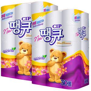 뉴 땡큐 15m 30롤 2팩 (60롤), 화장지 휴지