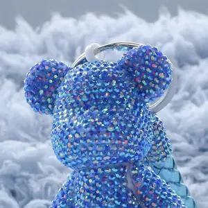 큐빅 베어브릭 피규어 키링 인형 DIY 취미 인테리어 소품 장식(b. 열쇠고리 고정형 곰돌이 8cm)