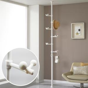 셀레나 : 스탠드 행거 옷걸이 천장 고정식 화이트