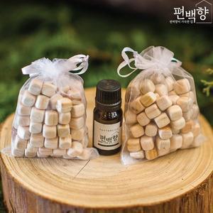[휴피]편백향 편백오일+큐브칩2개 세트 국내산 편백나무칩 방향제 새집증후군 제거 천연 피톤치드