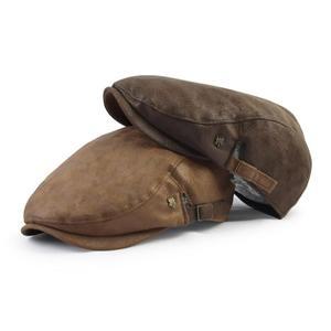 [디꾸보] 크랙 빈티지 헌팅캡 플랫 모자 HN945