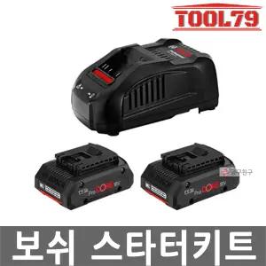 보쉬 스타터키트 18V ProCORE 4.0Ah*2개+ GAL1880CV 프로코어 급속 충전기 세트 초고속