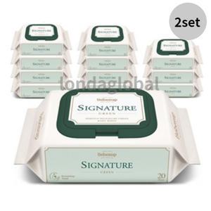 베베숲 시그니처 그린 아기 물티슈 20매입 12팩 2개