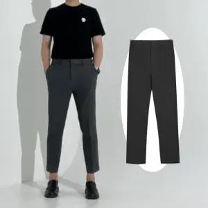 몽메리노 도메스틱브랜드 키작남 키작은남자 9부 테이퍼드핏 슬랙스 차콜