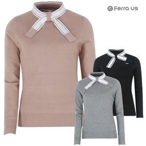 [페라어스] 여성 리본탈착 골프 방풍 니트 AT4R5002W2