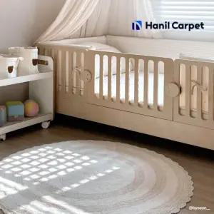 [한일카페트] 코튼 데이지 원형러그 90cm