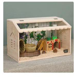 대형 햄스터 집 원목 목욕 펫존 사육장 골든 만들기