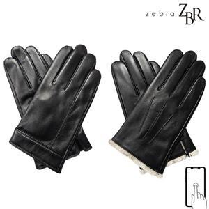 [신세계몰]ZEBRA 남성용 스마트 터치 큰사이즈 가죽 장갑