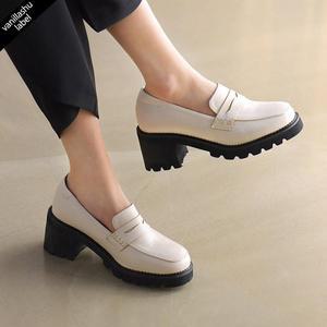 [바닐라슈] 자체제작 마루스 통굽 로퍼 펌프스(6cm)