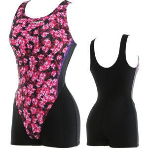 토네이도 여자 실내 수영복 1부 반신 강습용 스윔웨어 로사 바이올렛