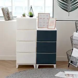 모던 에센셜 플라스틱 서랍장 2단 3단 4단 5단 6단 틈새 수납장