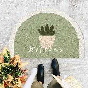 [체험특가]반달형 코일 현관매트 베란다 발매트 50x80