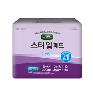 디펜드 스타일 패드 여성용 초슬림 안심 대용량 12매 x 1팩/요실금