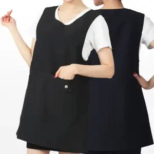 앞치마와가운 로고 인쇄 자수 생활방수 주머니 앞치마 시장 식당 요양보호사 재활병원 단체 AGWAE215