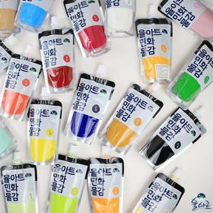 율아트 민화물감 대용량 100ml 30색 낱개 한국화 수채화 원데이 분채 채색 전통 물감