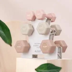 [아리프] 블루밍 덤벨 세트 12kg 거치대 포함 육각 여자 아령