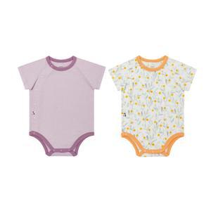 코니 유아용 코튼 메쉬 반팔 바디수트 2종 세트