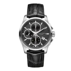 해밀턴 해밀턴 남성 가죽 시계 재즈마스터 크로노 H32596731