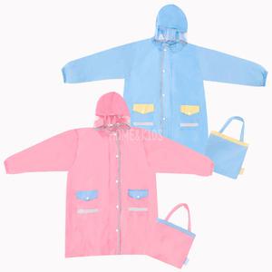어린이 우비 윙스트릿 하이 로우 레인코트 초등학생 키즈 유아 휴대용 비옷 우의
