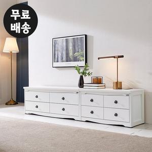 [벤티스가구]디베 2단 거실장 세트 티비장 tv다이 TV 선반 장식장 거실 수납장 티비장(2000)