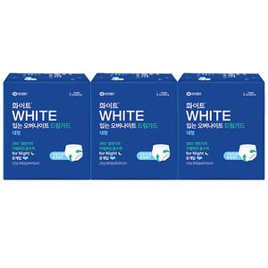 화이트 입는 오버나이트 드림가드 대형, 8매, 3개