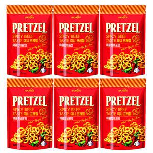 삼진 프레첼 매콤비프맛 800g/6개 (한박스) 과자 간식