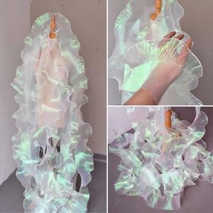 꽃 매직 컬러 그라데이션 웨딩 웨이브 스트라이프 장식 천으로 와이드