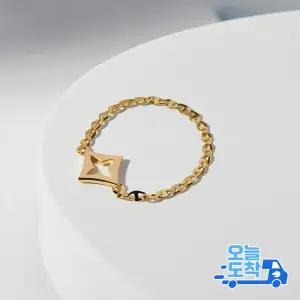 14K 아이비 참 체인 금 반지