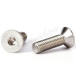 왼나사 1/5/10/50pcs M1 6 M2 5 M3 M4 M5 M6 M8 304 A2 스테인리스 GB70 3 육각 플랫 카운터 싱크 볼트