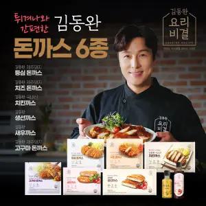김동완 돈까스 6종 18팩(등심4+치즈4+고구마4+생선2+새우2+치킨2+소스 2종)