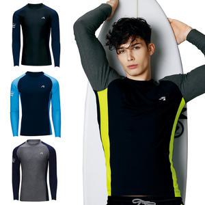 남자 래쉬가드 S34 빅사이즈(M-6XL) 수영복 비치웨어 상의