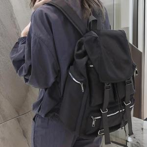 [다잇템] 여자 주머니많은 버클 자크 천배낭 백팩