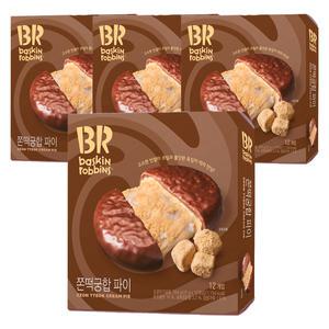 배스킨라빈스 쫀떡궁합 파이 264g (22g 12개입) 4박스 총 48개입