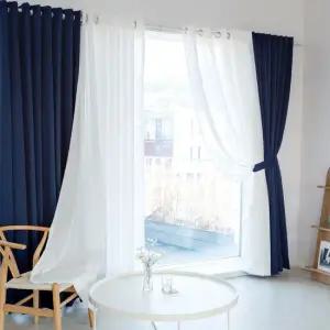 디망쉬 암막+비침없는 심플쉬폰 거실 특대형커튼 4장