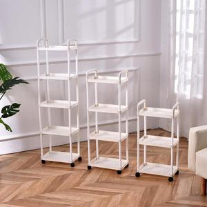 오픈형 다용도 틈새정리대 수납 플라스틱 미니트롤리