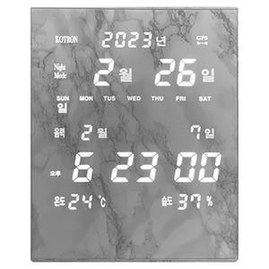 코트론 LED 전자 GPS 벽걸이시계 리모컨 디지털 시계 마블