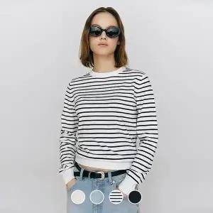 [지오다노] 355512 여 14gg 라운드넥 민자 니트 스웨터