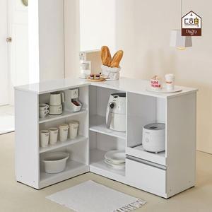 [다하미가구]아일렛 주방 코너형 40T 인조대리석 홈바 조리대 ㄱ자 아일랜드 식탁