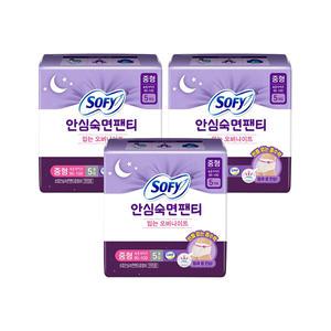 쏘피 안심숙면팬티 중형 5매, 3개