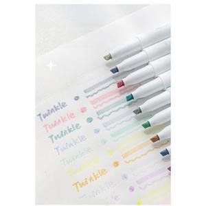 글리터 형광펜 반짝이 반짝이는 트윙클 다꾸 다이어리 꾸미기 파스텔 중학생 고등학생 대학생 체크 세트