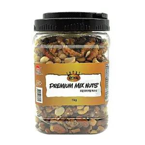 [딜픽]굿모닝너츠 로얄 프리미엄 믹스넛 1통/총1kg내외 순수견과7종 믹스
