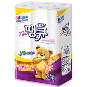땡큐 순수 천연펄프 3겹 14m 30롤 x 1팩
