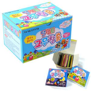 15색 컬러 고무 찰흙 20개입 세트 한박스 미술 만들기 놀이 재료