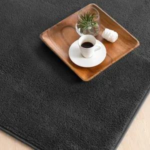 스칸디앤홈 관리쉬운 심플 단모 러그 거실 카페트 블랙 200x300